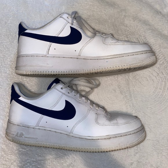 Mens Nike Air force 1 Low White 2020 - CJ1607-100 Midnight navy size 9.5 - Picture 1 of 9